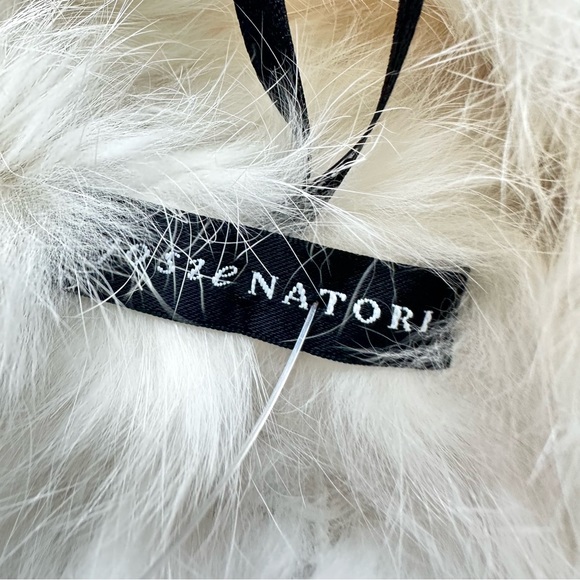 NEW!!! Josie Natori women rabbit fur One Size Retail 850$! - Picture 5 of 9